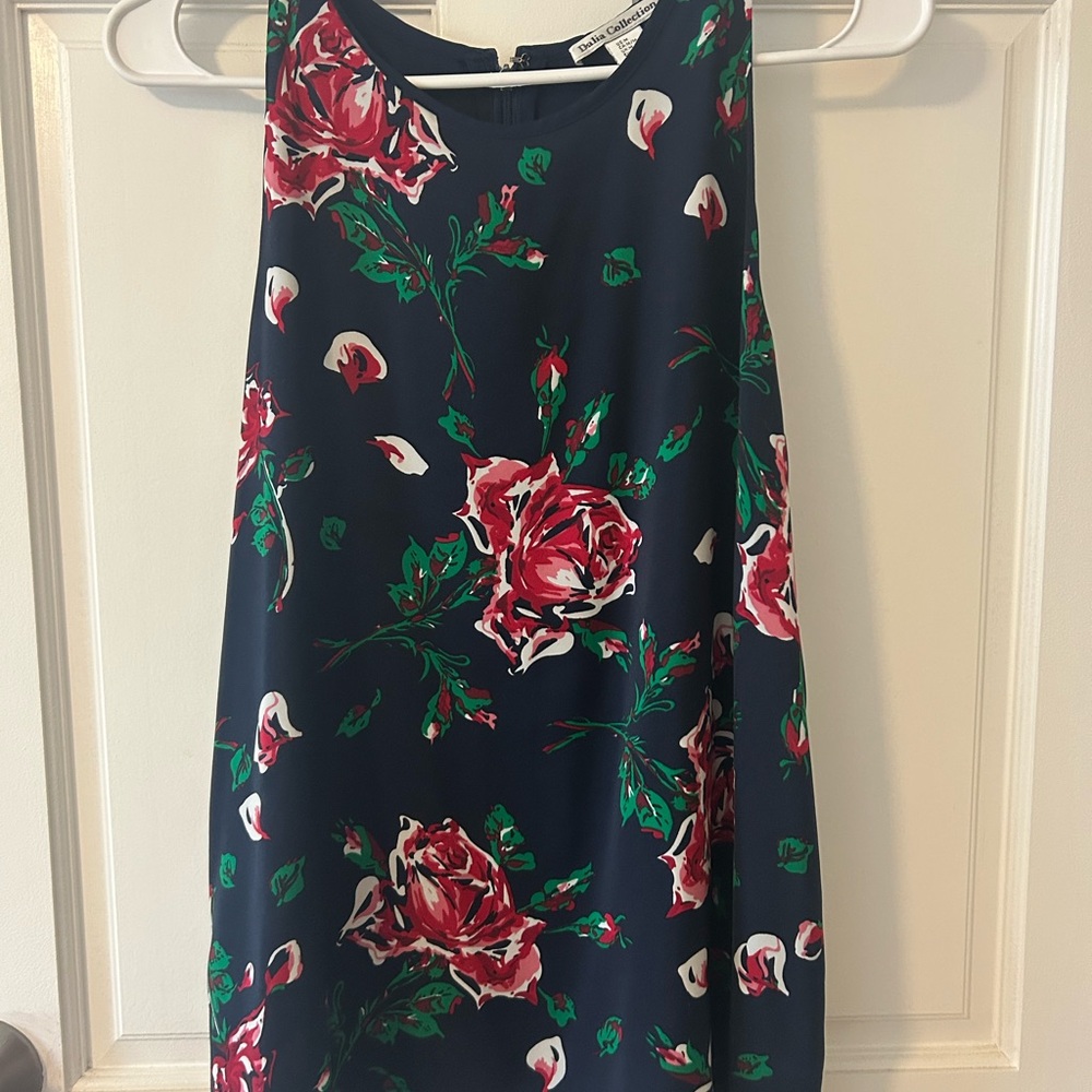 Dalia Collection Floral Blouse - Navy and Pink